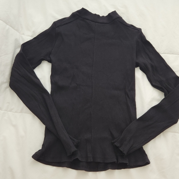 Zara Rib Sweater/ Top with Pearls Size L - Picture 9 of 9